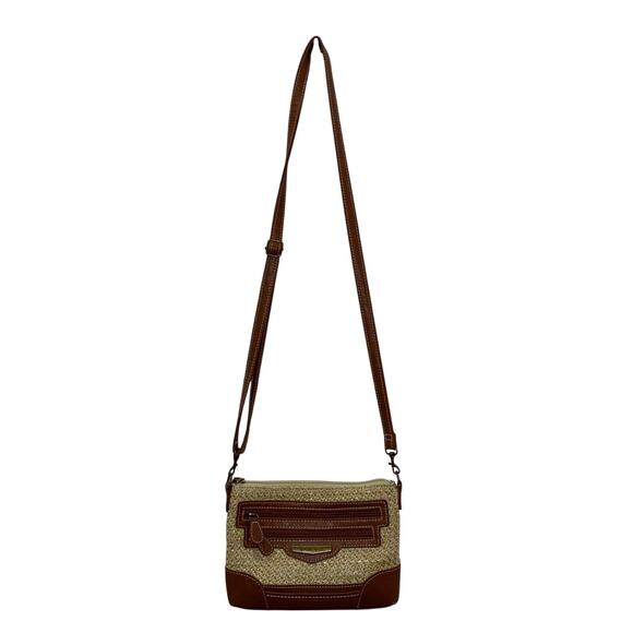 Stone & Co. Rio Rancho Straw-Woven Purse with brown faux leather trim - Picture 4 of 9